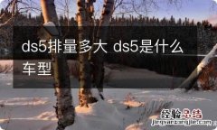 ds5排量多大 ds5是什么车型