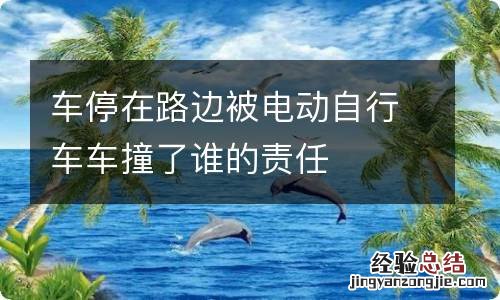 车停在路边被电动自行车车撞了谁的责任