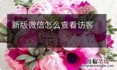 新版微信怎么查看访客