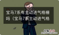 宝马7系主动进气格栅熄火后未关闭 宝马7系有主动进气格栅吗