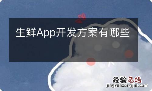 生鲜App开发方案有哪些