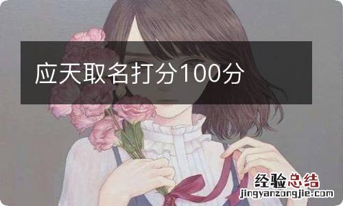 应天取名打分100分