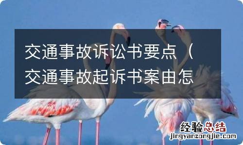 交通事故起诉书案由怎样写 交通事故诉讼书要点