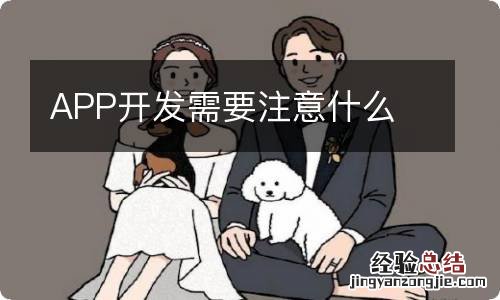 APP开发需要注意什么