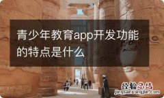 青少年教育app开发功能的特点是什么