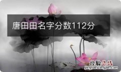 唐田田名字分数112分