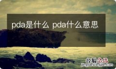 pda是什么 pda什么意思