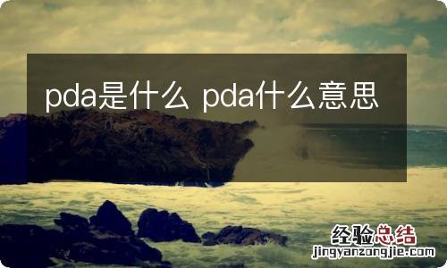 pda是什么 pda什么意思