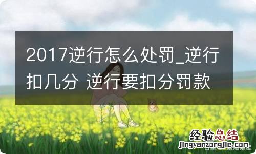 2017逆行怎么处罚_逆行扣几分 逆行要扣分罚款多少