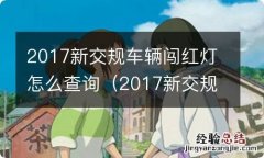 2017新交规车辆闯红灯怎么查询违章 2017新交规车辆闯红灯怎么查询