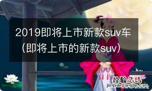 即将上市的新款suv 2019即将上市新款suv车