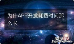 为什APP开发耗费时间那么长