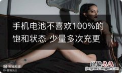 手机电池不喜欢100%的饱和状态 少量多次充更好