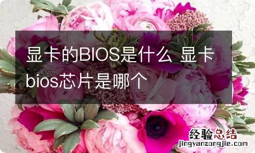 显卡的BIOS是什么 显卡bios芯片是哪个