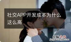 社交APP开发成本为什么这么高