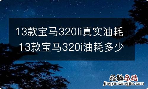 13款宝马320li真实油耗 13款宝马320i油耗多少