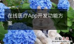 在线医疗App开发功能方案