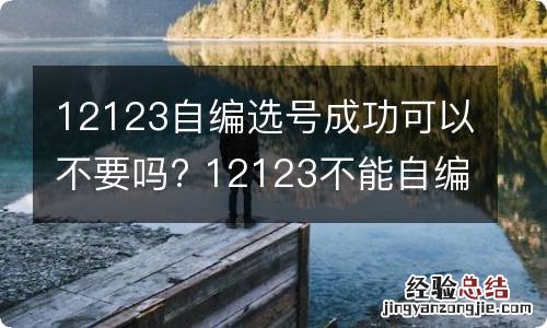 12123自编选号成功可以不要吗? 12123不能自编选号