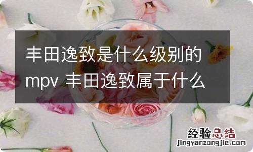 丰田逸致是什么级别的mpv 丰田逸致属于什么级别的车
