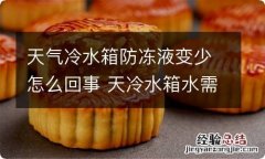 天气冷水箱防冻液变少怎么回事 天冷水箱水需要换防冻液吗?