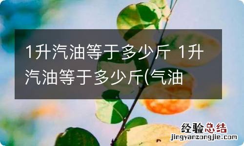 1升汽油等于多少斤 1升汽油等于多少斤(气油