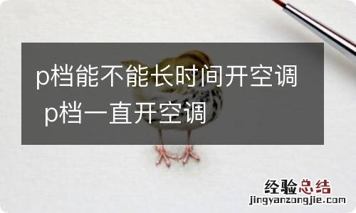 p档能不能长时间开空调 p档一直开空调