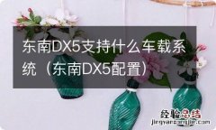 东南DX5配置 东南DX5支持什么车载系统