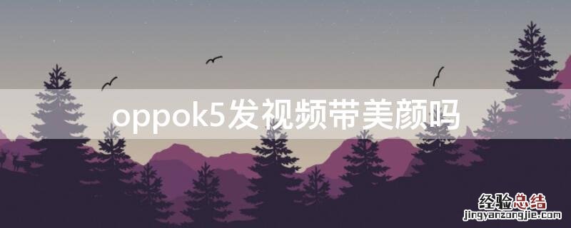 oppok5发视频带美颜吗 oppok5微信视频怎么开美颜