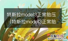 特斯拉model3正常胎压2.9. 特斯拉model3正常胎压