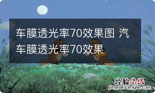 车膜透光率70效果图 汽车膜透光率70效果