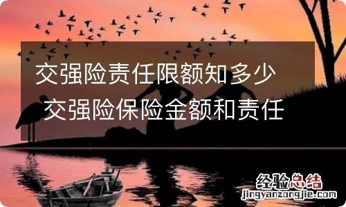 交强险责任限额知多少 交强险保险金额和责任限额
