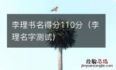 李理名字测试 李理书名得分110分