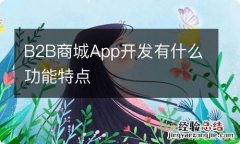 B2B商城App开发有什么功能特点