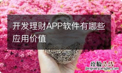 开发理财APP软件有哪些应用价值