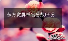 东方宽屏书名分数95分