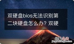 双硬盘bios无法识别第二块硬盘怎么办? 双硬盘bios无法识别第二块硬盘怎么办