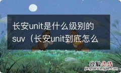 长安unit到底怎么样? 长安unit是什么级别的suv