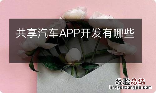 共享汽车APP开发有哪些