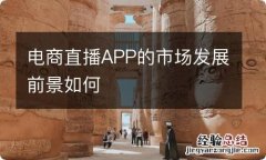 电商直播APP的市场发展前景如何