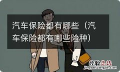 汽车保险都有哪些险种 汽车保险都有哪些