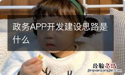 政务APP开发建设思路是什么