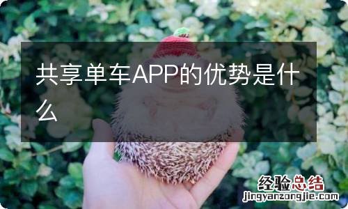 共享单车APP的优势是什么