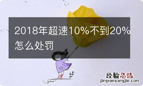 2018年超速10%不到20%怎么处罚