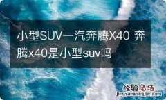 小型SUV一汽奔腾X40 奔腾x40是小型suv吗