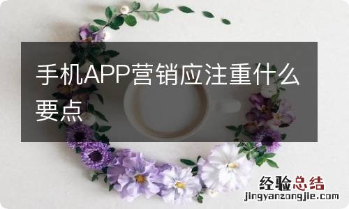 手机APP营销应注重什么要点