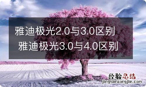 雅迪极光2.0与3.0区别 雅迪极光3.0与4.0区别