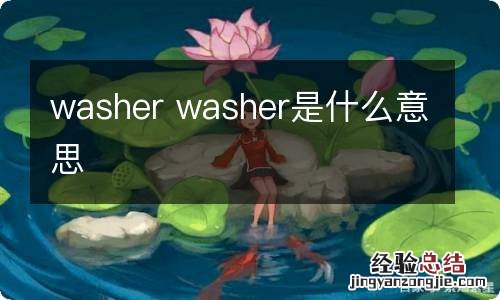 washer washer是什么意思