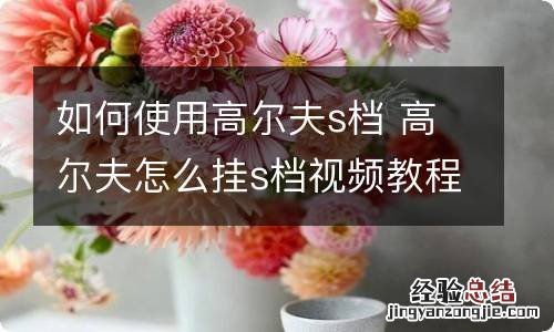 如何使用高尔夫s档 高尔夫怎么挂s档视频教程