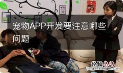 宠物APP开发要注意哪些问题