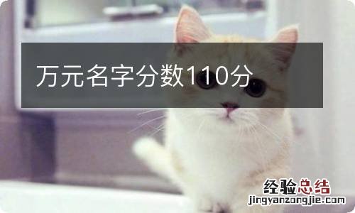 万元名字分数110分